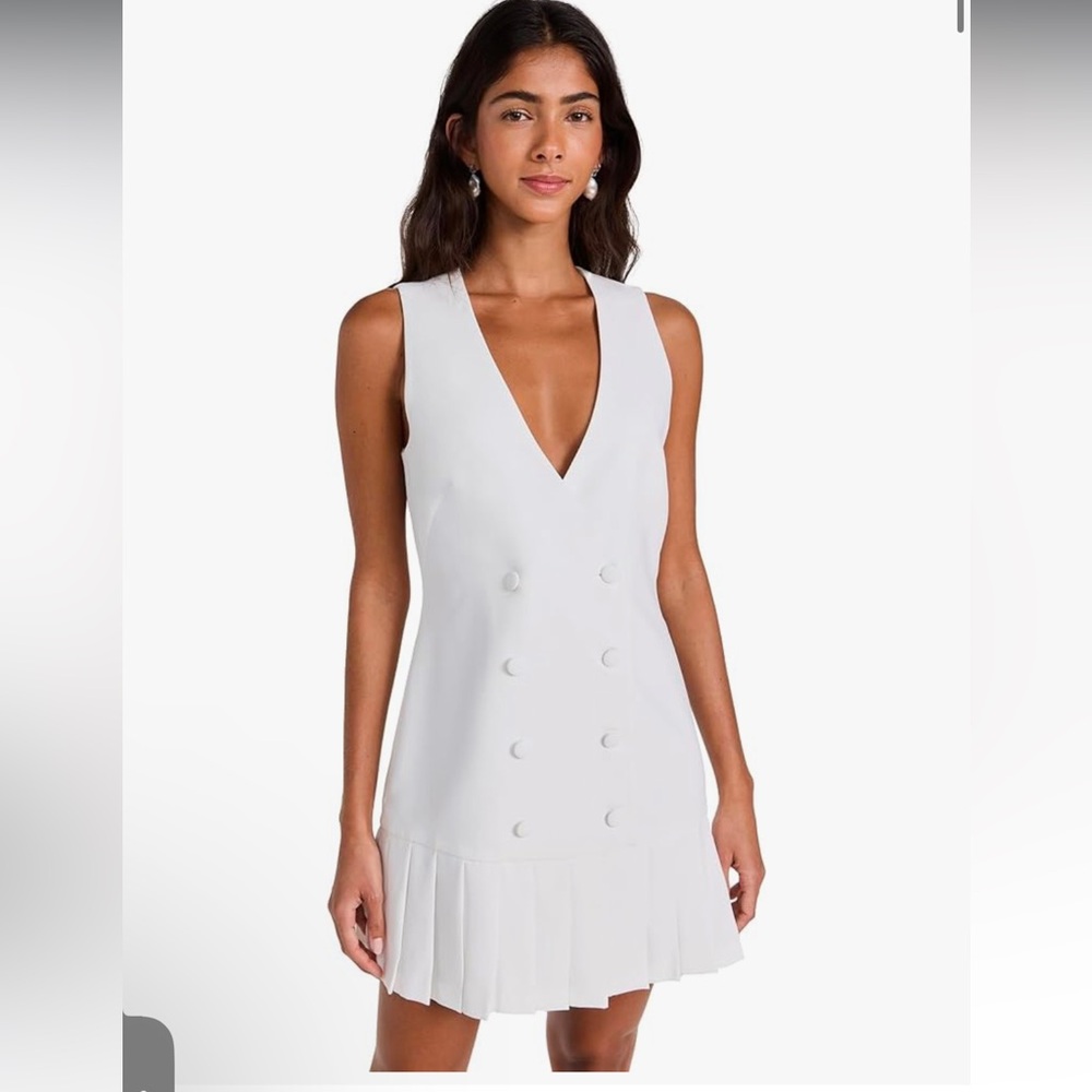 Amanda Uprichard Mesha White Sleeveless Dress size medium NWOT